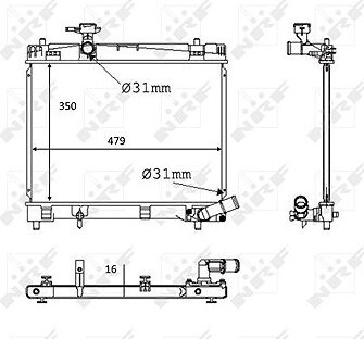 NRF Chladič, chladenie motora 58384
