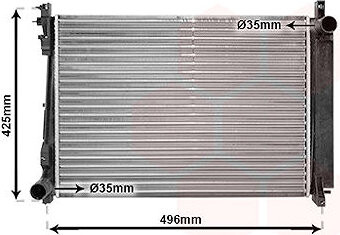 VAN WEZEL chladič, chladenie motora 07002080