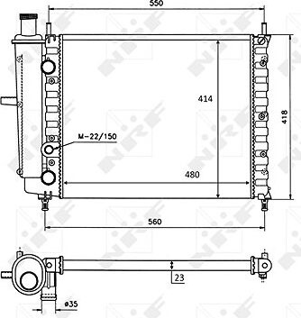 NRF Chladič, chladenie motora 58016
