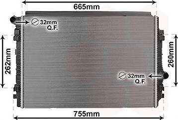 VAN WEZEL chladič, chladenie motora 03012711