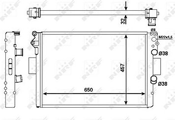 NRF Chladič, chladenie motora 53652