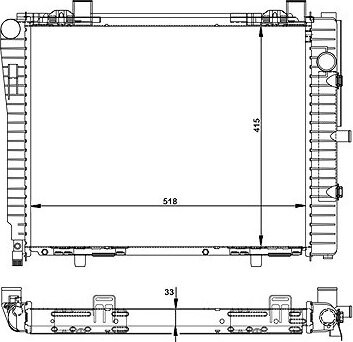 NRF Chladič, chladenie motora 50593