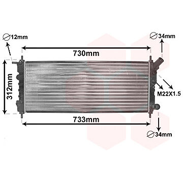 VAN WEZEL chladič, chladenie motora 37002263