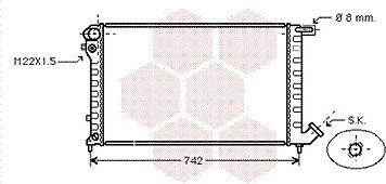 VAN WEZEL chladič, chladenie motora 09002145