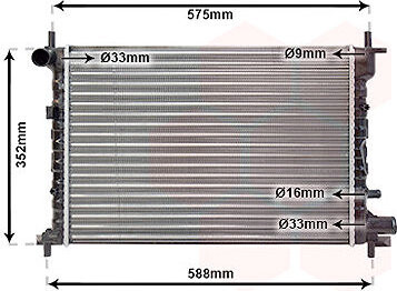VAN WEZEL chladič, chladenie motora 18002219