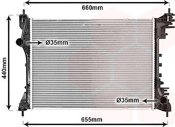 VAN WEZEL chladič, chladenie motora 01002117