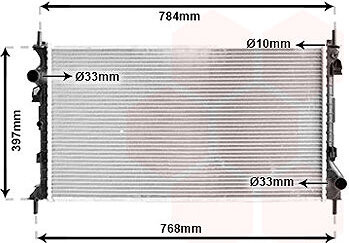 VAN WEZEL chladič, chladenie motora 18002382