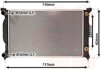 VAN WEZEL chladič, chladenie motora 03002202