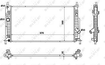 NRF Chladič, chladenie motora 53905