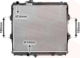 VAN WEZEL chladič, chladenie motora 53002492