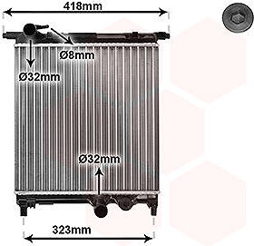 VAN WEZEL chladič, chladenie motora 58002325