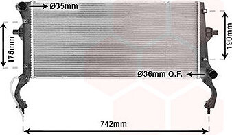 VAN WEZEL chladič, chladenie motora 82012735