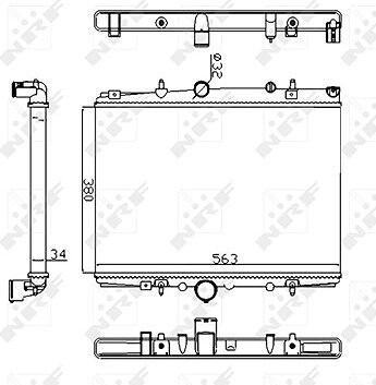 NRF Chladič, chladenie motora 58303A