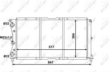 NRF Chladič, chladenie motora 58955