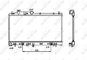 NRF Chladič motora 53700