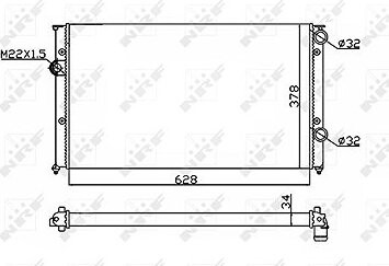 NRF Chladič, chladenie motora 54693