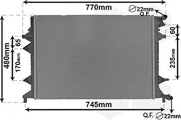 VAN WEZEL chladič, chladenie motora 58012714