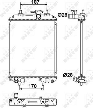 NRF Chladič, chladenie motora 53187