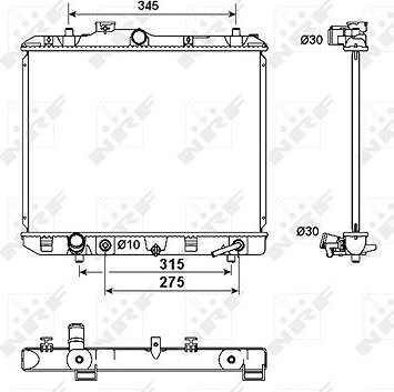 NRF Chladič, chladenie motora 53158