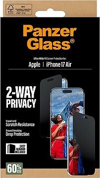 PanzerGlass Privacy Apple iPhone Air s inštalačným rámčekom