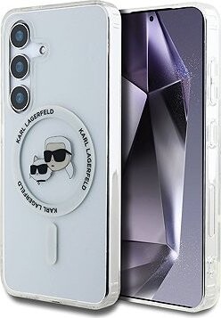 Karl Lagerfeld IML K&CH Heads MagSafe Zadný Kryt pre Samsung Galaxy S25+ Transparent