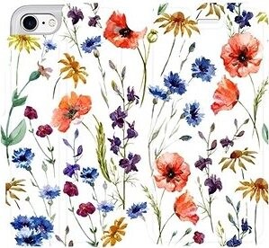 Mobiwear Flip puzdro na mobil Apple iPhone 7 – MP04S Lúčne kvety