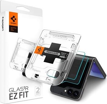 Spigen Glass tR EZ Fit Cover 2 Pack Samsung Galaxy Z Flip6/Z Flip7 FE