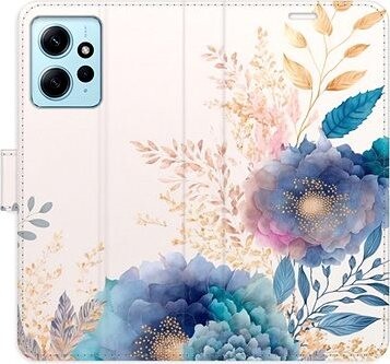 iSaprio flip puzdro Ornamental Flowers 03 na Xiaomi Redmi Note 12 5G