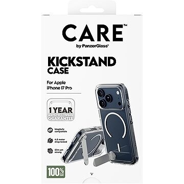 PanzerGlass CARE kryt Apple iPhone 17 Pro Kickstand strieborný/biely MagSafe
