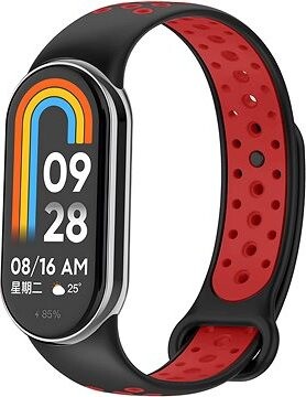 Eternico Sporty na Xiaomi Smart Band 8/9/10 solid black and red