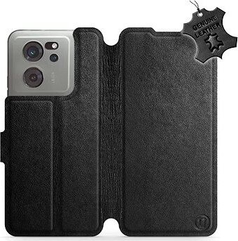 Kožené Mobiwear flip na Xiaomi 13T/13T Pro – Čierne – L_BLS