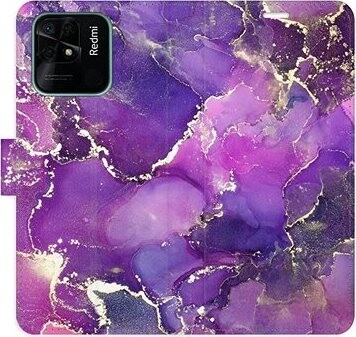 iSaprio flip puzdro Purple Marble pre Xiaomi Redmi 10C