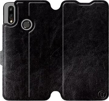 Flipové puzdro na mobil Huawei P Smart 2019 vo vyhotovení Black & Gray so sivým vnútrom