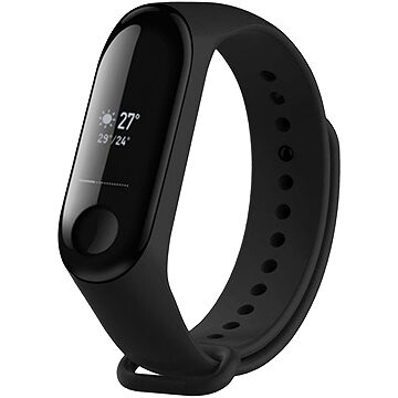 FIXED Silicone Strap na Xiaomi Mi Band 3/4 čierny