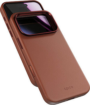 Epico Mag+ kožený kryt iPhone 17 Pro – hnedý
