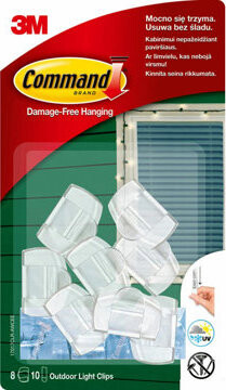 3M Command™ Outdoor Light klipsy, 17017CLR