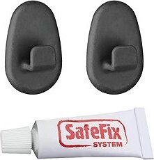 Metaltex LAVA Háček 2 ks + Lepidlo SAFEFIX pro závěsný systém