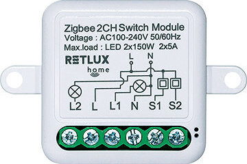RETLUX RSH 306 Smart podomietkové relé 2× 5A