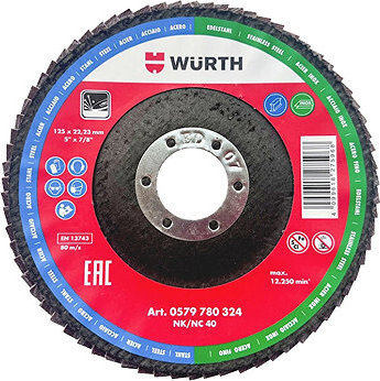 WÜRTH Lamelový brúsny kotúč 125 mm, G40