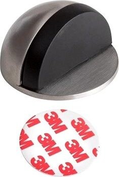 Zarážka dverná, priemer 44 × 25 mm, samolepiaca, nehrdzavejúca oceľ