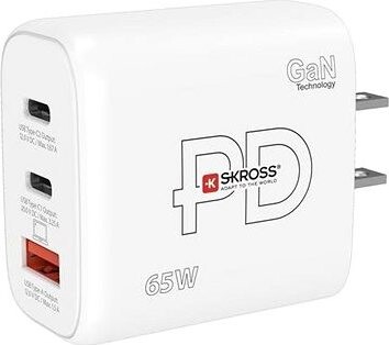 SKROSS USB A + C Power charger 65 W GaN US, Power Delivery, typ A