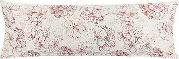 BELLATEX Obliečka – náhradný manžel vankúš 45 × 120 cm, vínový kvet