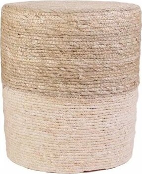 TEXTILOMANIE Pletený taburet MALAMI, bielo-béžový
