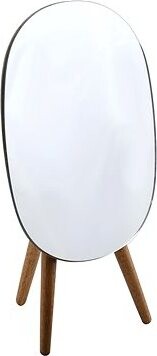 Spirella oválne zrkadlo Alesia, s tromi nožičkami z akáciového dreva