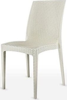 MEGA PLAST Stolička záhradná DALIA polyratan, AL nohy, champagne