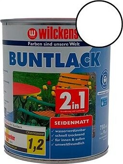 Wilckens Vodou riediteľná univerzálna akrylátová matná farba 2 v 1 biela, WI.12491000050