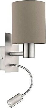 Eglo – LED Nástenné svietidlo 1× E27/40 W + LED/3,5 W béžová