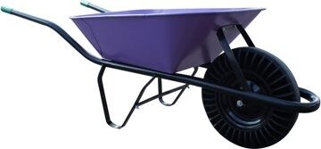 J.A.D. TOOLS kolečko stavební, plná pryž, 60 l, fialové