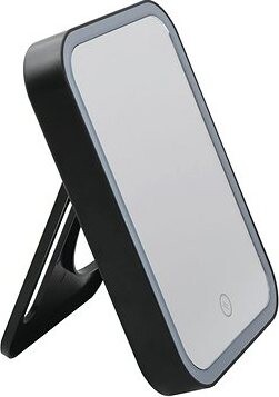 MSV kozmetické zrkadlo s LED osvetlením Ania, matno čierne, plast