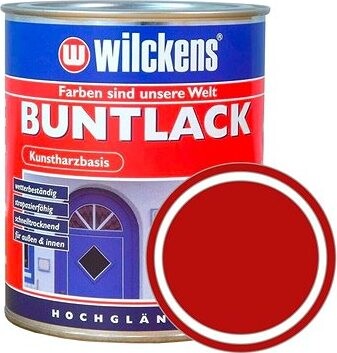 Wilckens Syntetická vrchná farba vysoký lesk Buntlack Hochglaezend 750 ml, červená